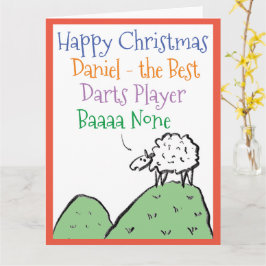 Sheep Design Frohe Weihnachten für einen Darts Pla Karte