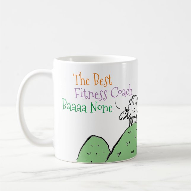 Sheep Design für eine Fitness Coach Kaffee Tasse (Links)