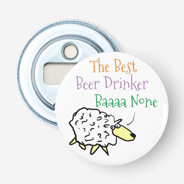 Sheep Design für einen Bier Drinker Flaschenöffner (Vorderseite)