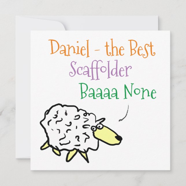 Sheep-Design für einen Gerüst Feiertagskarte (Vorderseite)