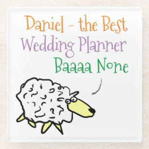 Sheep Design für einen Hochzeitsplaner-Untersetzer Glasuntersetzer