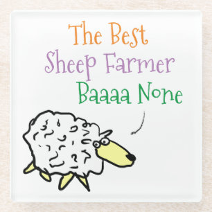 Sheep Design für einen Sheep Bauer Glass Untersetz Glasuntersetzer