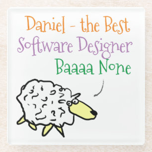 Sheep Design für einen Software Designer-Untersetz Glasuntersetzer