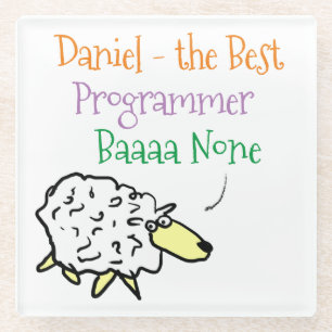 Sheep-Design für einen Untersetzer aus Programmier