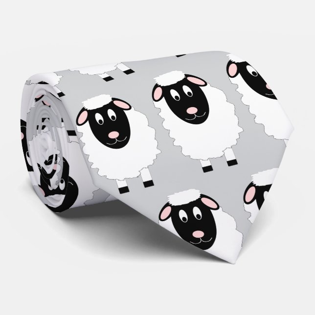 Sheep Design Krawatte (Gerollt)