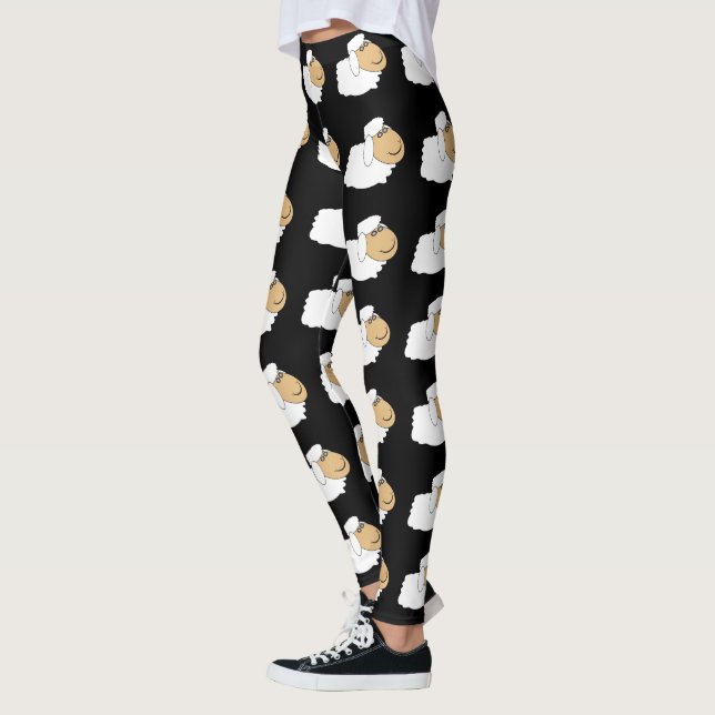 Sheep Design Sie wählen Hintergrundfarbe Leggings (Links)