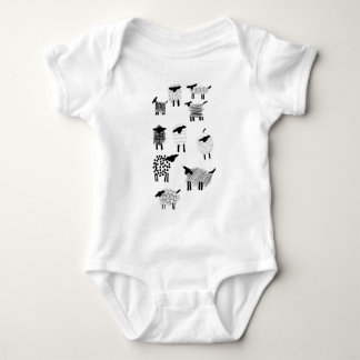 Sheep doodles baby strampler