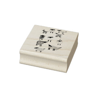 Sheep doodles gummistempel