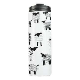 Sheep doodles thermosbecher