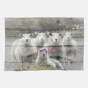 Sheep Flock Baby Lamb Geschirrtuch