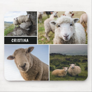 Sheep Foto Collage Custom Mouse Pad Mousepad