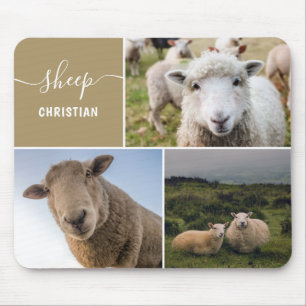 Sheep Foto Collage Custom Mousepad