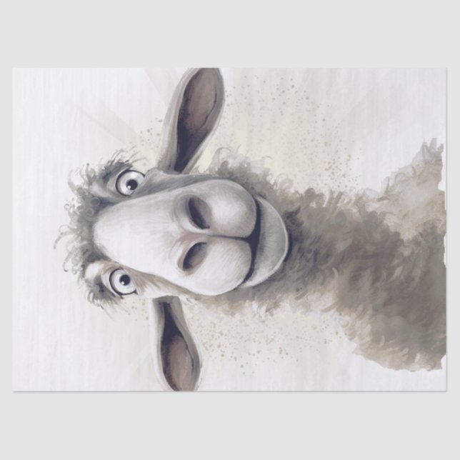 Sheep Funny Cartoon Seidenpapier (Vorderseite)