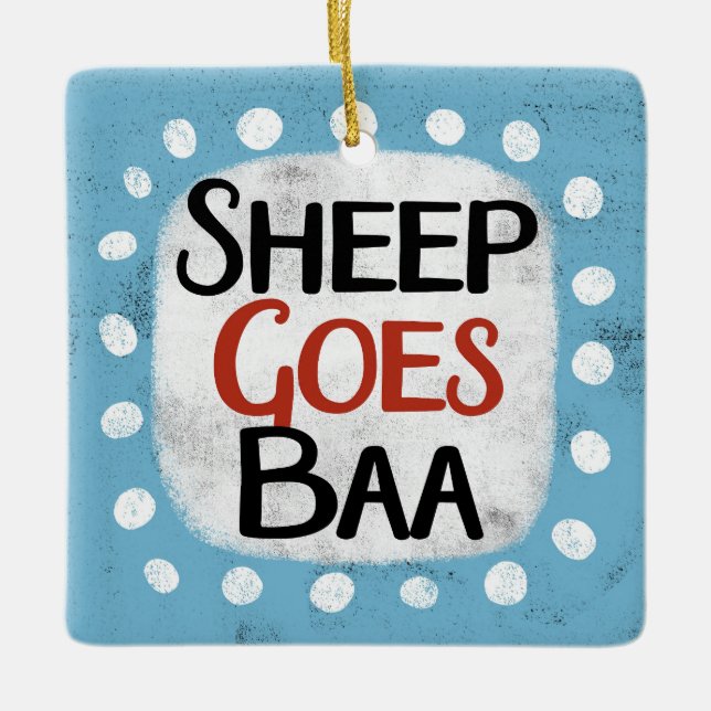 Sheep Goes Baa Ornament (Vorderseite)