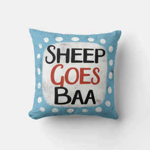 Sheep Goes Baa Throw Kissen