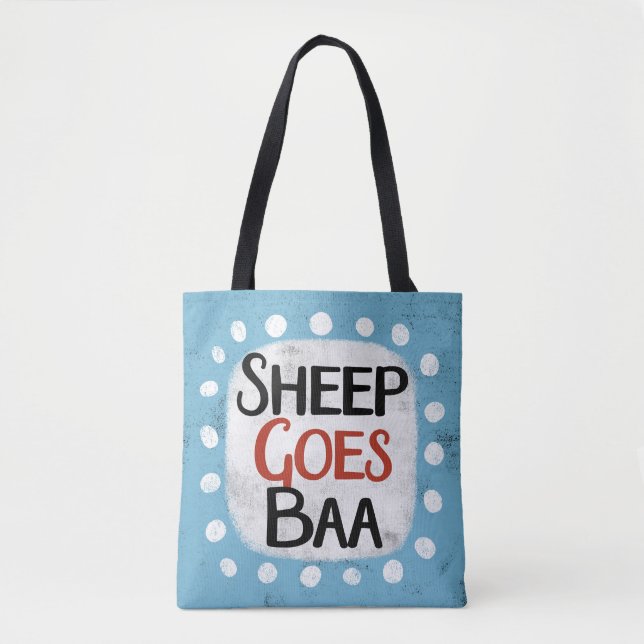 Sheep Goes Baa Tote Bag (Vorderseite)