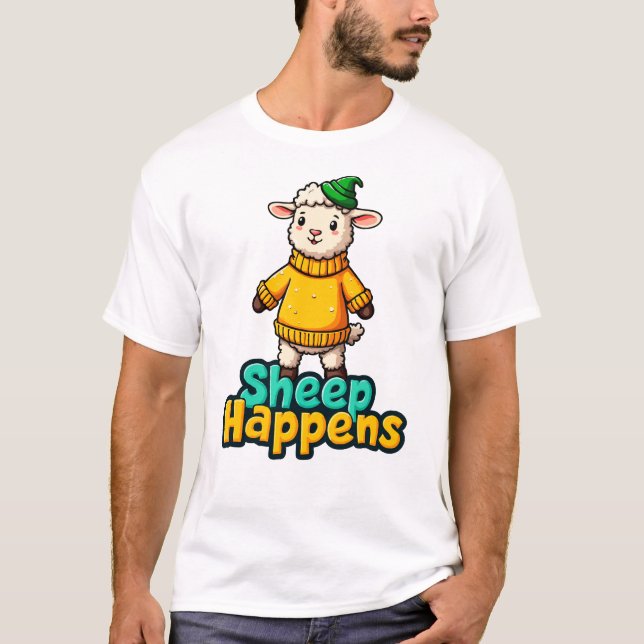 Sheep Happens T-Shirt (Vorderseite)