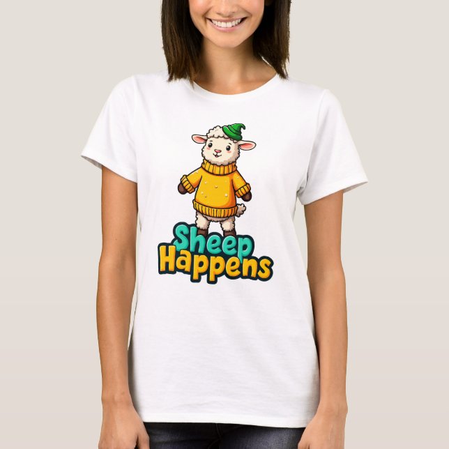 Sheep Happens T-Shirt (Vorderseite)