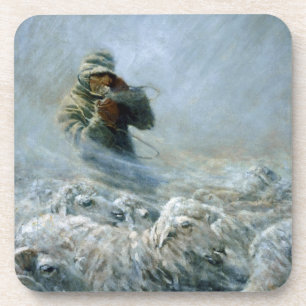 Sheep Herder, Sturm von Newell Convers Wyeth Getränkeuntersetzer