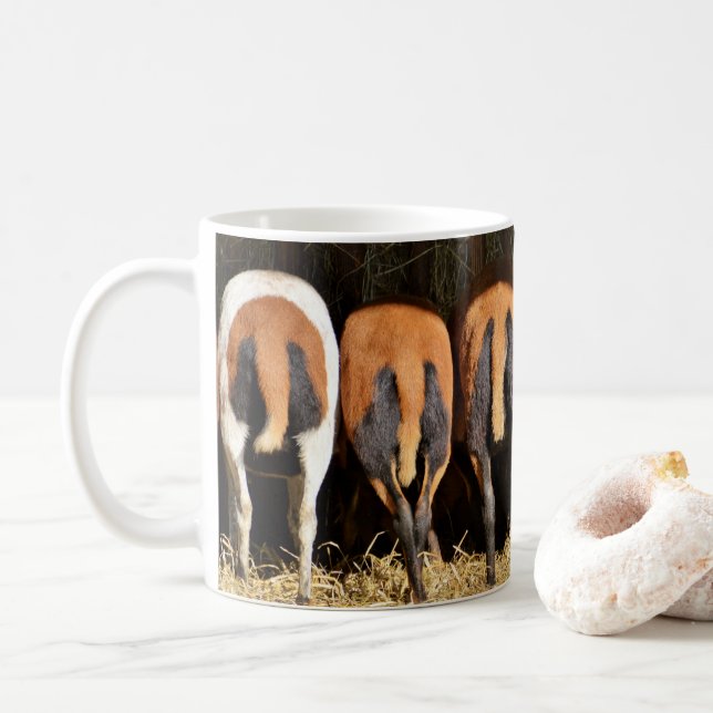 Sheep Hintern Panorama Kaffeetasse (Mit Donut)