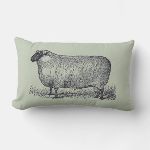 Sheep Illustration Farmhouse Style Wohngestaltung Kissen Für Draußen