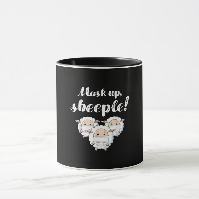 Sheep in mask Tier Lovers Tasse (Zentrum)