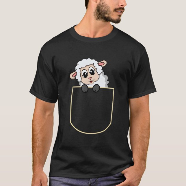 Sheep In The Pocket Lamb Pocket T-Shirt (Vorderseite)