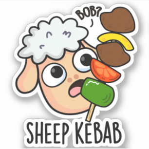 Sheep Kebab Funny Shish Kebab Pun Aufkleber