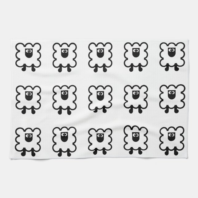 Sheep-Küchenleinen Geschirrtuch (Horizontal)