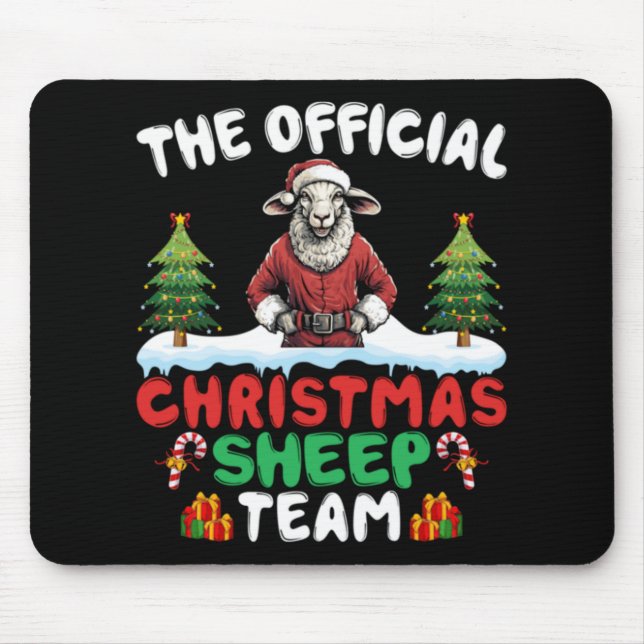Sheep Lover Xmas Lights Christmas Tree Christmas S Mousepad (Vorne)