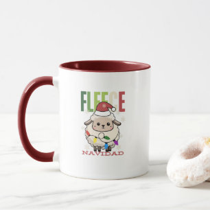 Sheep Niedliche Fleece Navidad Christmas Pun Tasse