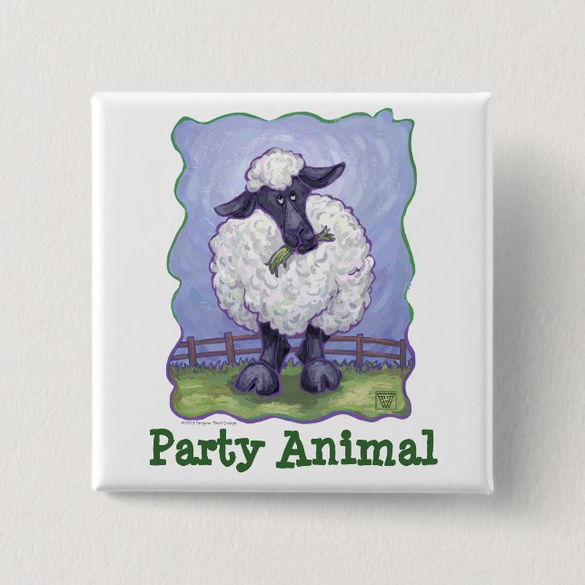 Sheep Party Center Button (Vorderseite)