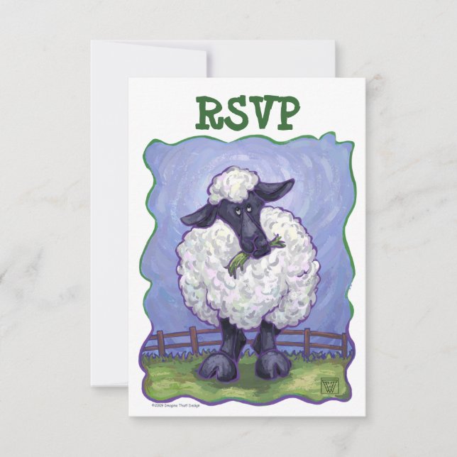 Sheep Party Center UAWG RSVP Karte (Vorderseite)