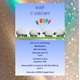 Sheep Party Invite – Oh Sheep It’s a Flock Party Einladung
