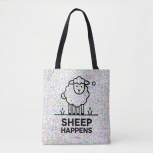 SHEEP PASSIERT Funny All-Over-Print Tote Bag