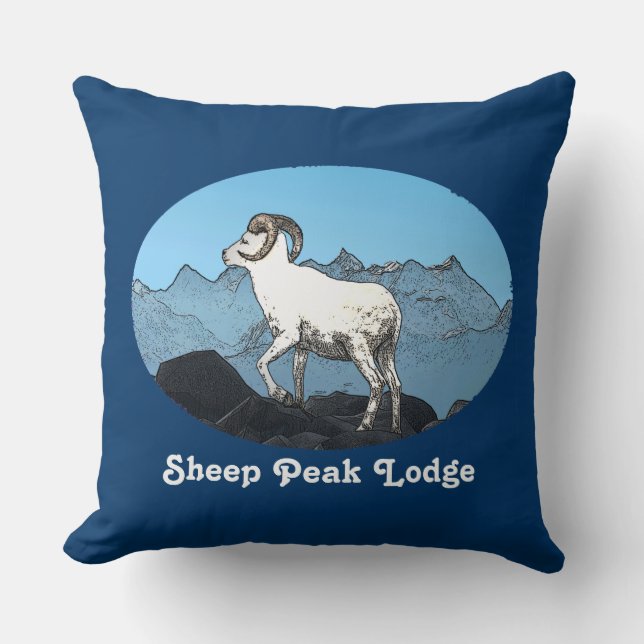 Sheep Peak Lodge Kissen (Vorderseite)