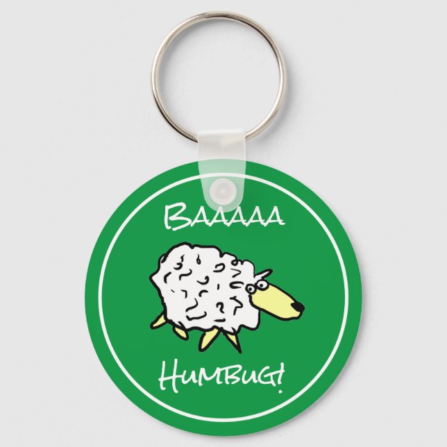 Sheep Says Baaa Humbug - Weihnachten Schlüsselanhänger (Vorderseite)