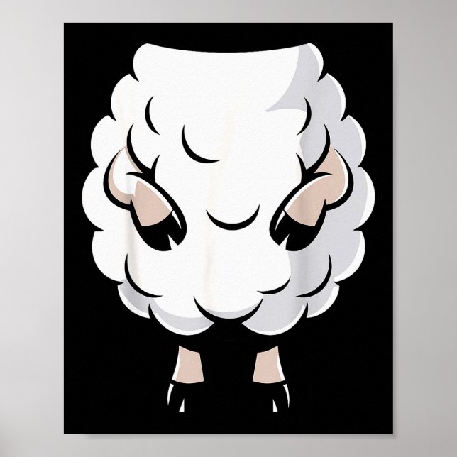 Sheep Shirt Adult Kids Men Women Lamb Sheep Costum Poster (Vorne)