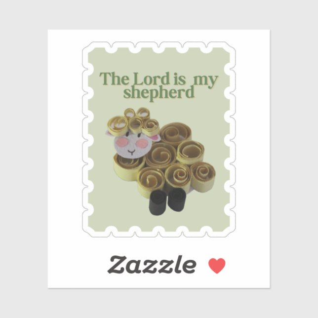 Sheep stamp sticker christian (Blatt)