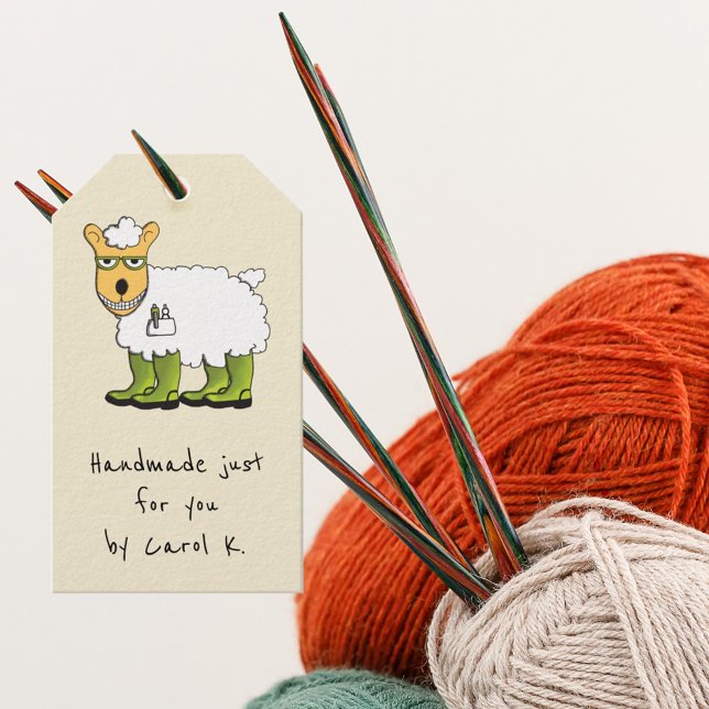 Sheep Themed Knitters Geschenkanhänger (Von Creator hochgeladen)