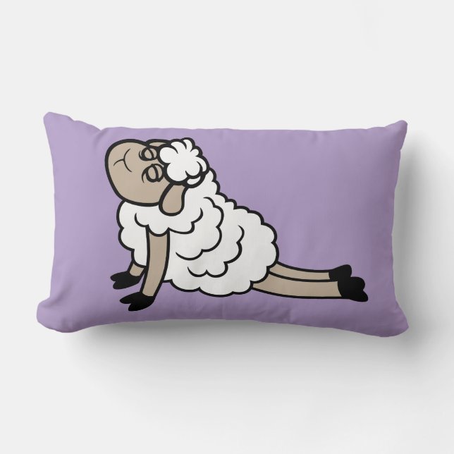 Sheep Tired Exhausted Yoga Cobra Pose Bhujangasana Lendenkissen (Vorderseite)
