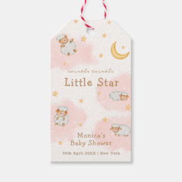 Sheep Twinkle Twinkle Moon Stars Girl Babydusche Geschenkanhänger