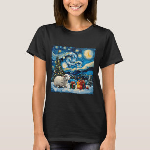 Sheep Van Gogh Style Starry Night Weihnachtsfest T-Shirt