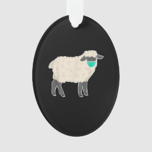 Sheep Wearing Mask Cute Animal gift Ornament