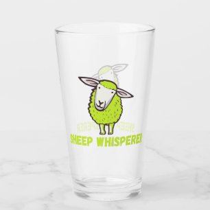 Sheep Whisperer Niedlich Funny Funny Sheep Glas
