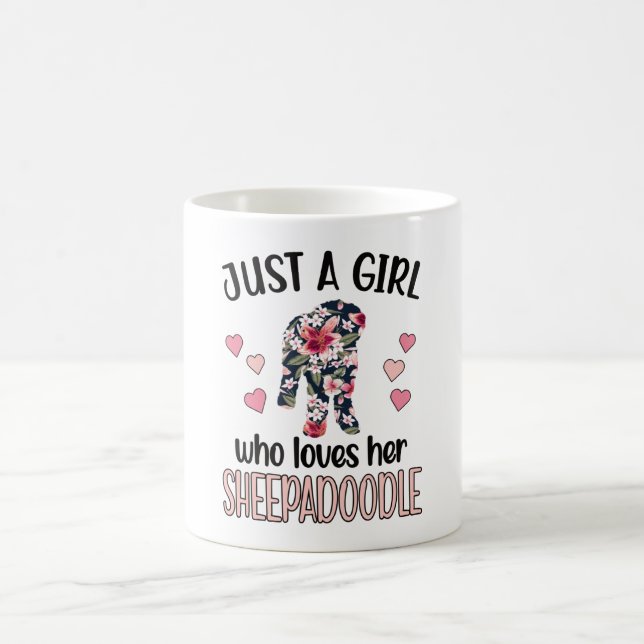Sheepadoodle Dog Girl Dog Lover Sheepadoodle Mama Kaffeetasse (Mittel)