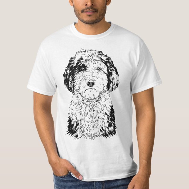 Sheepadoodle Dog Mom Dog Lover  T-Shirt (Vorderseite)