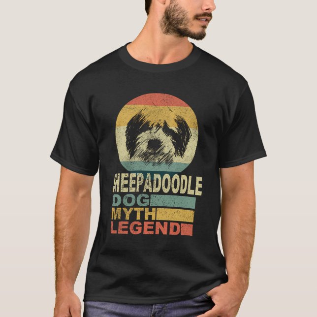 Sheepadoodle Dog Myth Legend T-Shirt (Vorderseite)