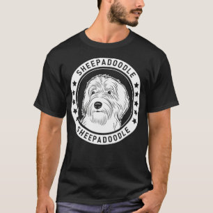 Sheepadoodle Dog Portrait T-Shirt