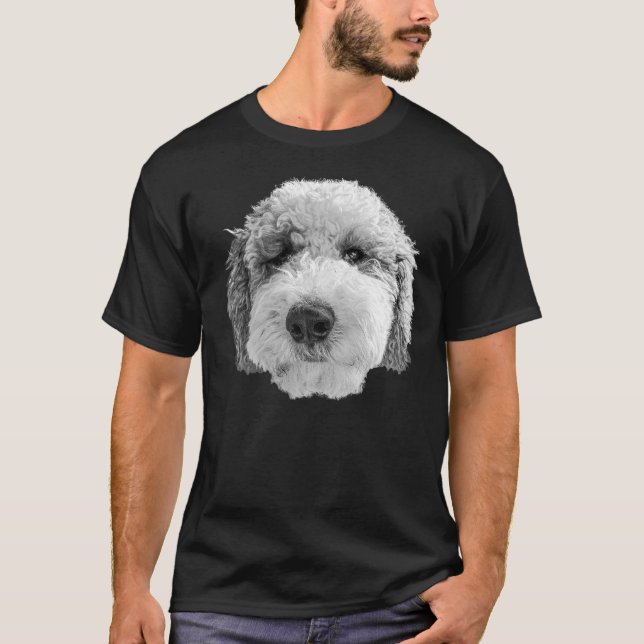Sheepadoodle-glückliches Gesicht T-Shirt (Vorderseite)